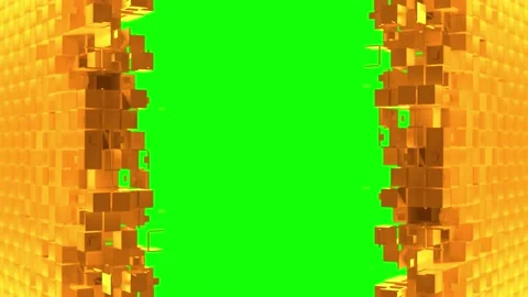 Nanotech Gate with cubic particles Stock Footage 181593394