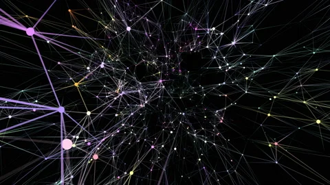 Nanotechnology abstract plexus. Plexus network structure with transparent lines Stock Footage 114751003