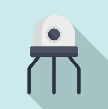 Nanotechnology artificial robot icon, flat style Stock Illustration