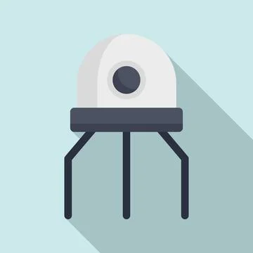 Nanotechnology artificial robot icon, flat style Illustrazione stock