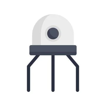 Nanotechnology artificial robot icon flat isolated 스톡 일러스트