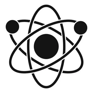 Nanotechnology atom icon, simple style Stock Illustration
