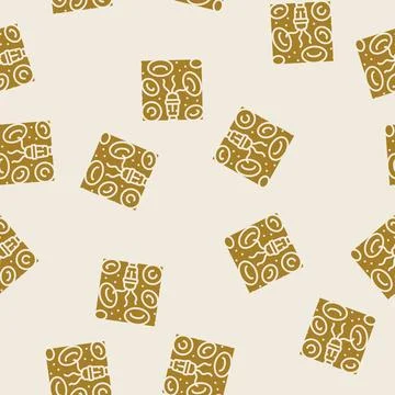 Nanotechnology biomedical glyph seamless pattern Illustrazione stock