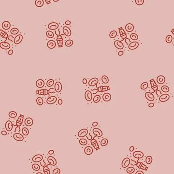 Nanotechnology biomedical line seamless pattern Stock Illustration