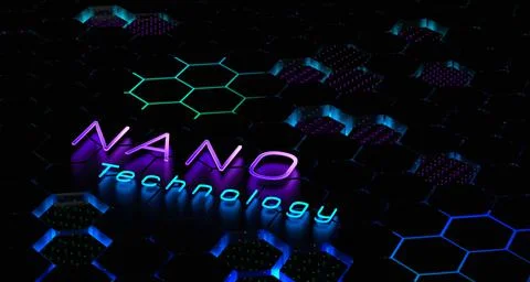 The Nanotechnology concept. Applied science and technology.Technology develop 库存插图