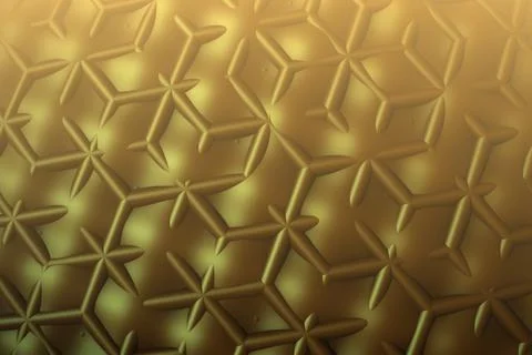 Nanotechnology concept, microchips and electronics, honeycomb, 3d fractal des Illustrazione stock