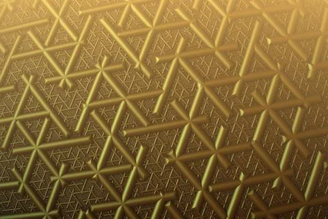 Nanotechnology concept, microchips and electronics, honeycomb, 3d fractal des イラスト素材