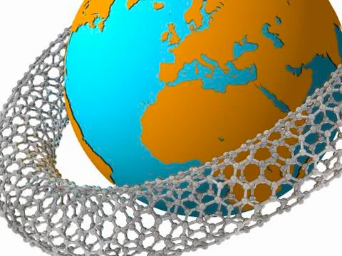 Nanotechnology, conceptual artwork Stock Illustration