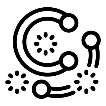 Nanotechnology connecting dots with lines forming abstract shape Stock Illustration