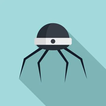Nanotechnology microchip icon, flat style イラスト素材