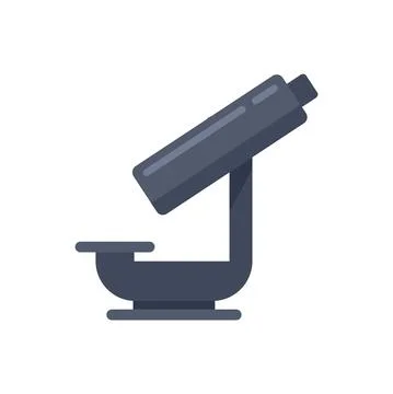 Nanotechnology microscope icon flat isolated vector Illustrazione stock