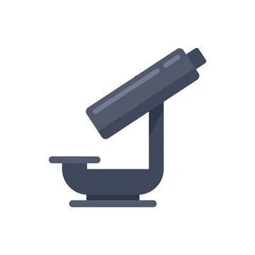 Nanotechnology microscope icon flat isolated Illustrazione stock