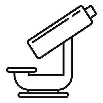 Nanotechnology microscope icon, outline style Illustrazione stock