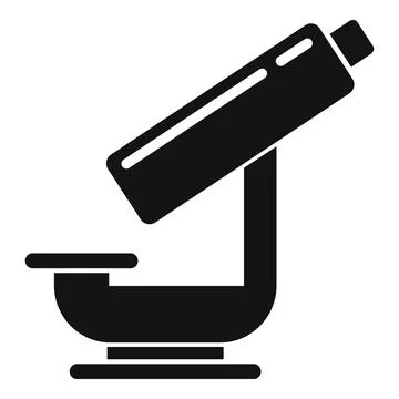 Nanotechnology microscope icon, simple style Stock Illustration