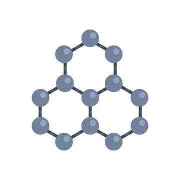 Nanotechnology molecule structure icon flat isolated 스톡 일러스트