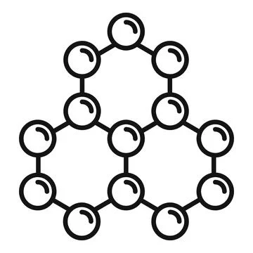 Nanotechnology molecule structure icon, outline style 스톡 일러스트