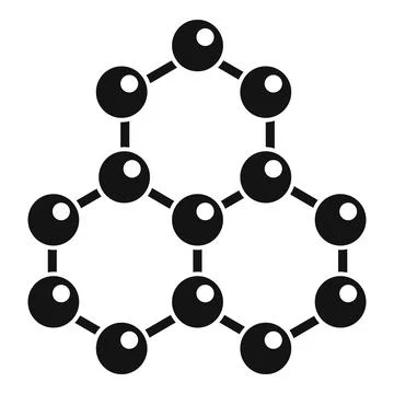 Nanotechnology molecule structure icon, simple style 库存插图