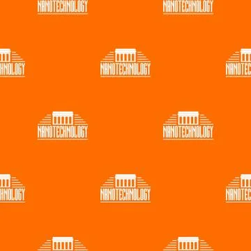 Nanotechnology pattern vector orange Stockillustratie