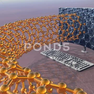 Nanotechnology research, conceptual image Stock Illustration