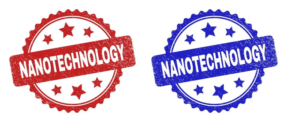 NANOTECHNOLOGY Rosette Watermarks Using Rubber Texture Stock Illustration