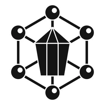 Nanotechnology structure icon, simple style Stock Illustration