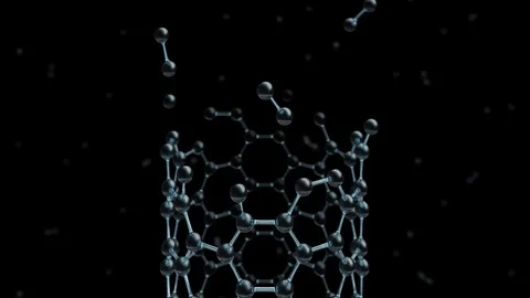 Nanotubes armchair type growing without catalyst alpha loop Vídeo Stock 72410785