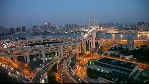 Nanpu Bridge, Shanghai Stock Footage 1014490