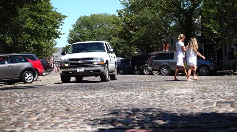 NANTUCKET DOWNTOWN 4K Stock Footage 53220023