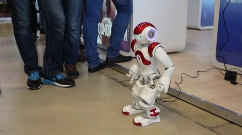 NAO humanoid robot by Intel Stock Footage 61093242