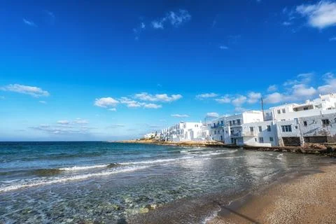 Naousa Beach View Stock-Fotos