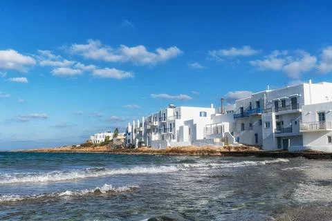 Naousa Beach View Stock-Fotos