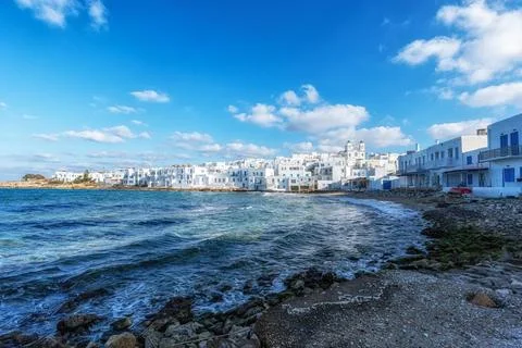 Naousa Beach View Stock Photos