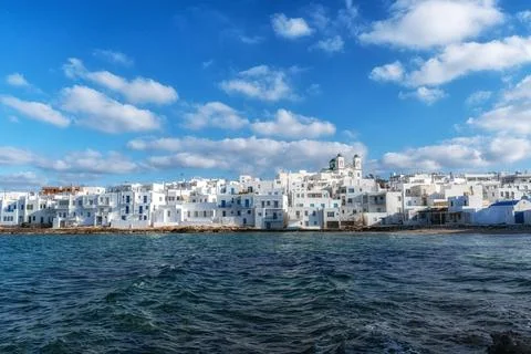 Naousa Beach View Stock-Fotos