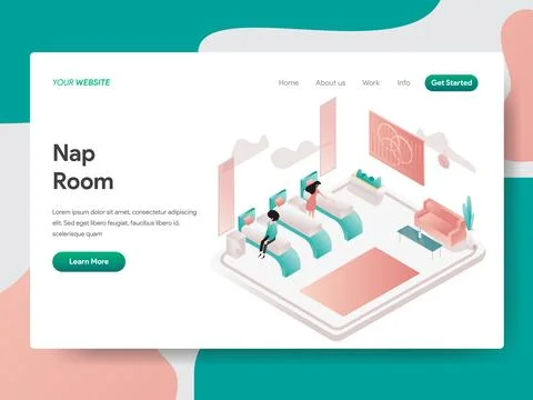 Nap Room For Web Page Stock Illustration