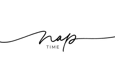Nap time hand drawn line vector calligraphy. Stock Illustration