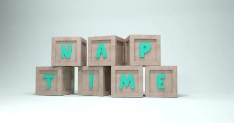 Nap Time Toy Blocks in a 3D animation Stock Footage 251257257