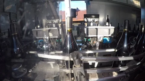Napa Bottling line 3 Stock Footage 95450072