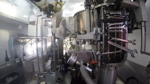 Napa Bottling line 5 Stock Footage 95450053