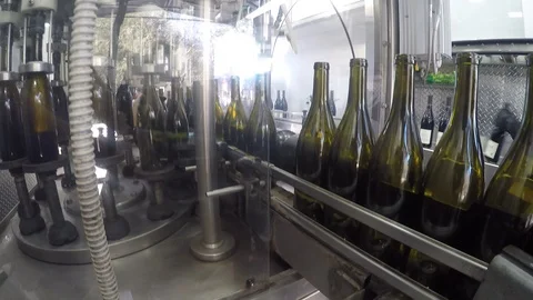 Napa Bottling line Stock Footage 95450100