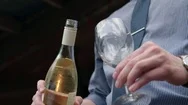 Napa Valley Sonoma Valley Server Pouring Glass Of Wine At Fine Dining Restaurant Stock Footage