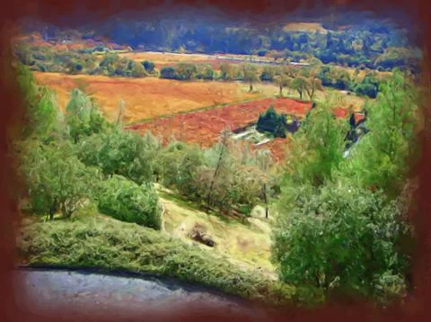 The Napa Valley Wineries Stock Illustration