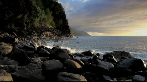 Napali Coast View Stock Footage 104269446