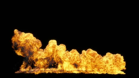 Napalm Fire And Smoke Explosion, Black B... | Stock Video | Pond5