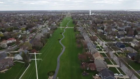 Naperville, IL walking trail Stock Footage 263260387