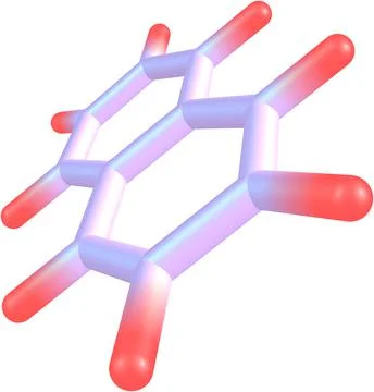 Naphtalene molecular structure on white background Stock Illustration