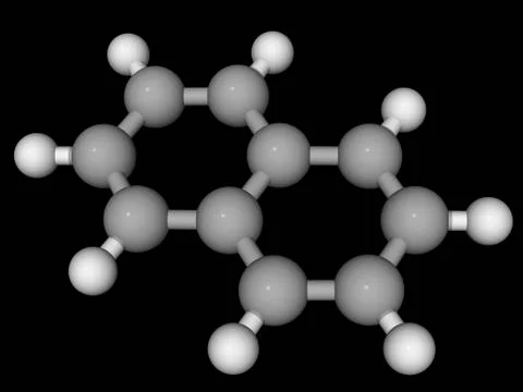 Naphtalene molecule Stock Illustration