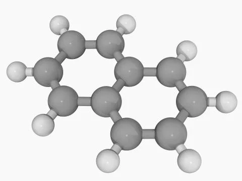 Naphtalene molecule Stock Illustration