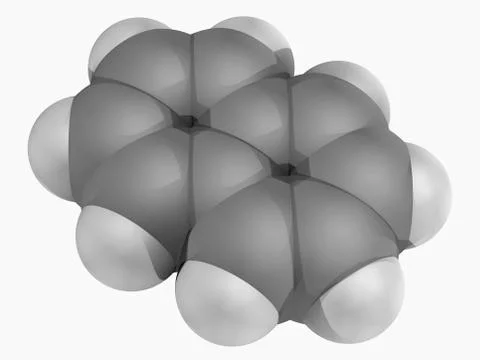 Naphtalene molecule Stock Illustration