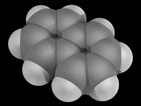 Naphtalene molecule Stock Illustration