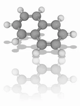 Naphtalene organic compound molecule Stock Illustration